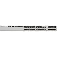 Cisco C9200-24PXG-A network switch, silver, 24 ports, managed L3, Gigabit Ethernet, rack-mountable design.
