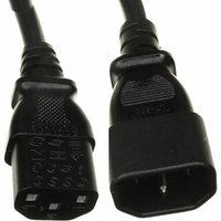 Black Cisco power cable, 0.686 m, with C14 and C13 couplers, textured grip on connectors.