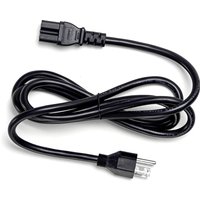 Black Cisco Meraki power cable with type B plug and IEC connector, coiled loosely.