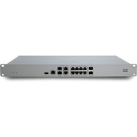 Silver Cisco Meraki MX85 firewall, 1U rackmount, multiple Ethernet ports, sleek front panel design.