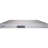Silver Cisco Secure Firewall Firepower 1150 with front ventilation grille and Cisco logo on top surface.