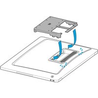 Cisco VESA Adapter and Wall Mount Kit with rectangular metal plate and blue straps for Desk Pro installation.