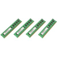 Four green CoreParts DDR3 ECC memory modules, each 2GB, with black chips and gold connectors.