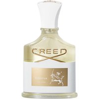 Creed Aventus For Her Eau de Parfum 75 ml bottle, clear glass with white and gold label, white cap.