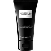 Black tube of David Mallett Body Lotion N1, 50 ml, with white text and flip-top cap.
