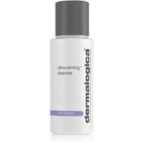 White Dermalogica UltraCalming Cleanser bottle with gray cap and purple accent, 500 ml for sensitive skin.