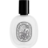 Diptyque Eau Rose Hair Mist 30 ml, clear oval bottle with black cap and intricate black and white label.
