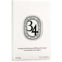 White Diptyque Figuier Scented Oval packaging with black oval logo and text, 34 number prominently displayed.