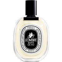 Diptyque L'Ombre dans l'Eau Eau de Toilette, 100 ml, oval bottle, black cap, floral perfume for women.