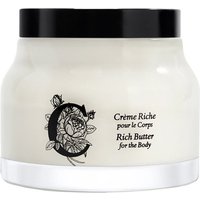 Diptyque Rich Butter 200 ml jar, white with black lid, floral logo, and elegant black text.