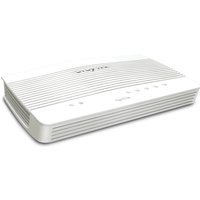 White Draytek Vigor2766 wired router with Gigabit Ethernet, sleek design, vented top, and LED indicators.