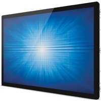 43-inch Elo Touch Solutions LCD open frame display with a sleek black bezel and vibrant blue screen.