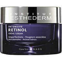 Purple Esthederm Intensive Retinol Creme jar with silver lid, labeled for regenerating dry, dehydrated skin, 50 ml.