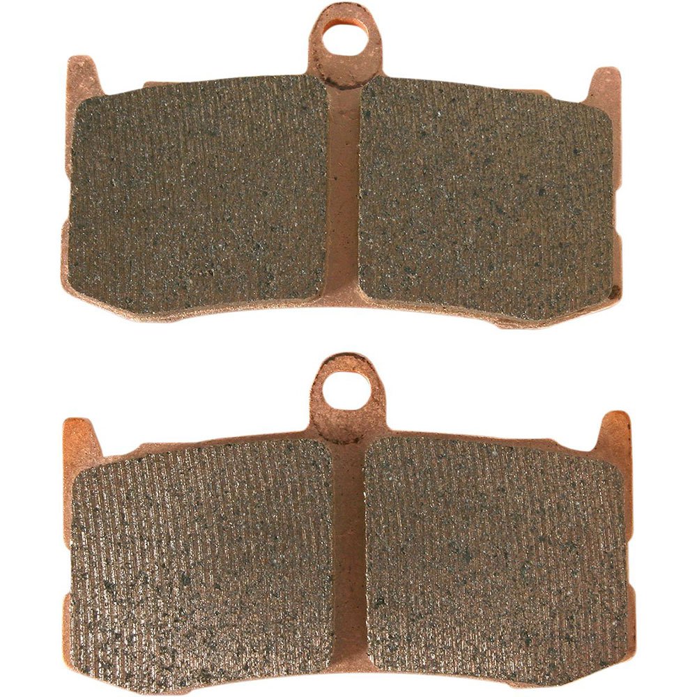 EBC Brakes FA491HH brake pad set in copper color, featuring a textured surface for enhanced grip and two pads designed for left front installation.