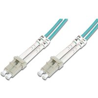 Aqua FDL 4M OM4 50/125 LC-LC DLX 2.8mm fibre optic cable with dual white connectors.