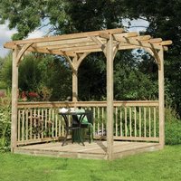 Forest Garden 2.4 x 2.4m Easy Deck Kit with Pergola - image 2