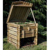 Forest Garden Beehive Wooden Compost Bin 2'5x2'6 - image 2