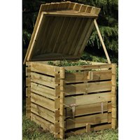 Forest Garden Beehive Wooden Compost Bin 2'5x2'6 - image 3