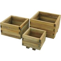 Forest Kendal Square Wooden Garden Planter Set of 3 - image 3