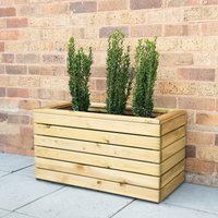 Forest Linear Double Wooden Garden Planter 3'x1' (0.8x0.4m) - image 2