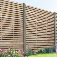 Forest Garden 6x6 Double Slatted Fence Panel - image 2