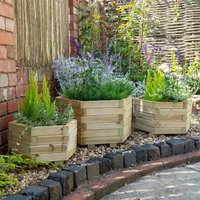 Forest York Hexagonal Wooden Garden Planter Set of 3 - image 2