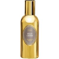 Gold Fragonard Belle Cherie Parfum bottle, 60 ml, with oval label and shiny cap, women's floral perfume.