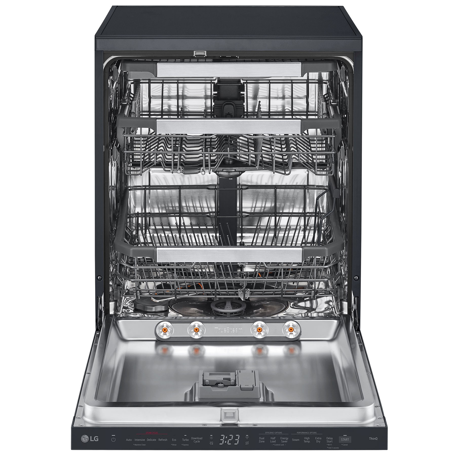 Full Size Truesteam Dishwasher, 14 Place Settings - Matte Black - image 3