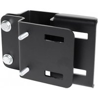 Black metal Gamber-Johnson 7160-0815 mounting kit with bolts and rectangular slots.