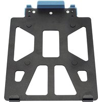Black Gamber-Johnson passive holder with cut-out design and blue top edge.