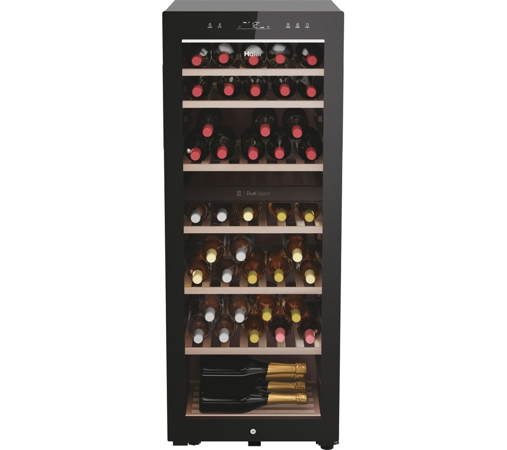 Haier Haier 77 Bottle Capacity Dual Zone Freestanding Wine Cooler - Black