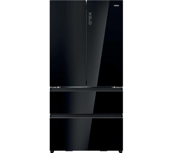 Haier HAIER Series 7 Total No Frost HFR79F19DFGB Fridge Freezer - Obsidian Black Glass