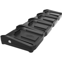 Black Havis four-bay charger for cables with angled slots and compact design.