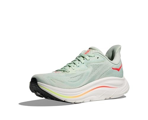 Hoka Clifton 10 Womens | Sea Glass / Neon Flame - Green / 4.5 / Standard - image 3