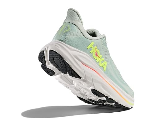 Hoka Clifton 10 Womens | Sea Glass / Neon Flame - Green / 4.5 / Standard - image 4