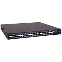 Black HPE A 3600-48 SI Managed L3 Fast Ethernet switch, 1U, with 48 ports and LED indicators on the front panel.