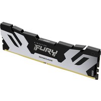 Kingston FURY DDR5 RAM, silver and black heat spreader, angular design, 24GB, 7200MT/s, CL38 DIMM module.