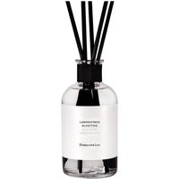 Clear glass diffuser bottle with black reeds, white label reads "Laboratorio Olfattivo - Biancotalco Chypre Diffuser."