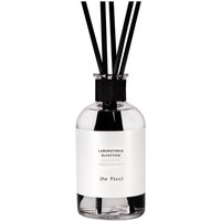 Clear glass diffuser bottle with black reeds, white label, and black cap, labeled "Che Fico!" by Laboratorio Olfattivo.