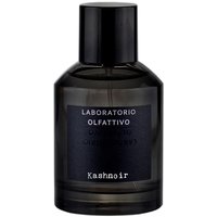 Black bottle of Laboratorio Olfattivo Kashnoir Eau de Parfum, 100 ml, with white text on a dark label.