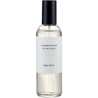 Clear bottle with black cap, white label reading "Laboratorio Olfattivo Zen-Zero," containing spicy room spray.