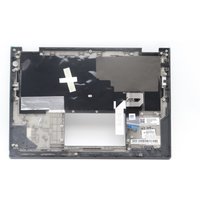 Black Lenovo laptop cover with integrated keyboard, exposed circuit areas, and visible internal components.