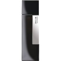 Black rectangular LM Parfums Sine Die Eau de Parfum bottle with silver accent and sleek modern design.