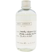 Clear bottle of Lumi BELLEZZA Natural Shampoo, 200 ml, with white label and black text, silver screw cap.