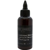 Dark brown bottle with black nozzle, white text label, Lumi RINASCITA Lotion Radicchio, 100 ml, anti-age hair treatment.
