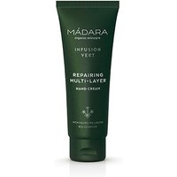 MADARA Infusion Vert Hand Cream 75 ml, dark green tube with white text, nourishing formula for hands.