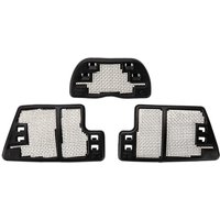 Black Makita dust cover set for GA5050 angle grinders with mesh inserts and rectangular shapes.