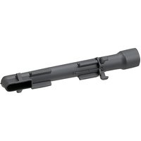 Black Makita dust nozzle for 4340CT/SMA400 jigsaw, elongated with a tapered end and attachment clips.