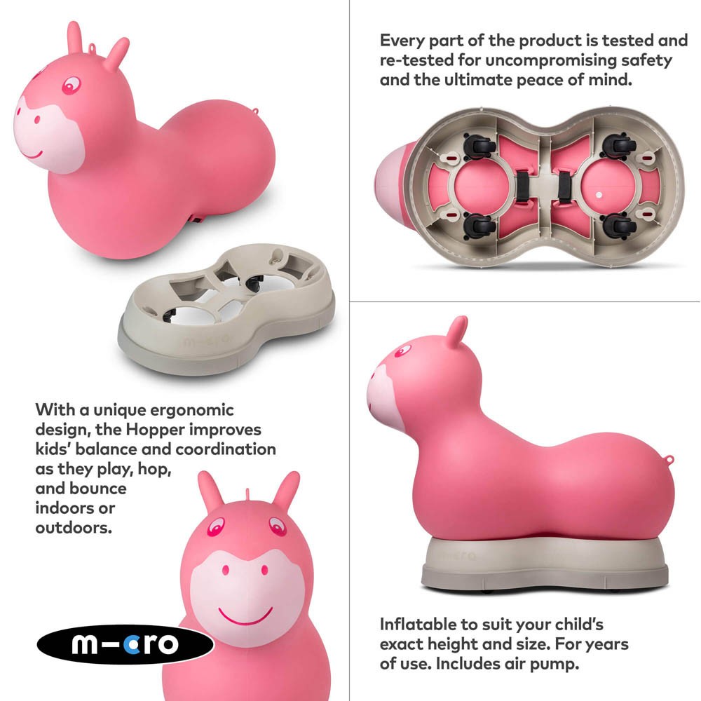 Micro 2in1 Inflatable Space Hopper Ride On Pink - image 4