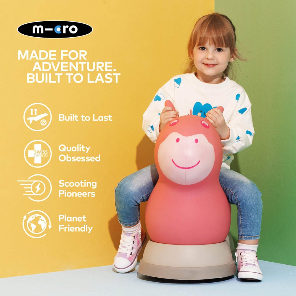 Micro 2in1 Inflatable Space Hopper Ride On Pink - image 5